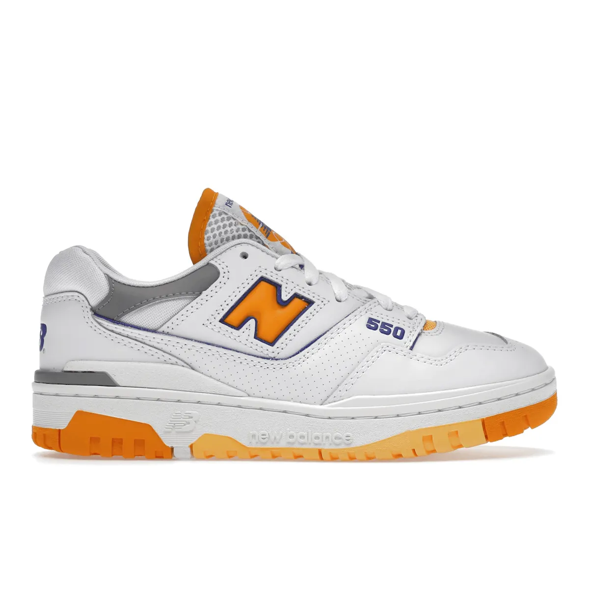 Rockered Outsole Design New Balance 550 White Vibrant Orange