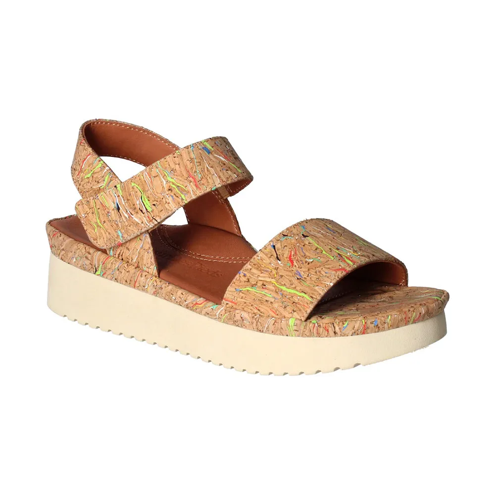 Plush Lining most trendy Abrilla Sandal - Bright Multi Cork