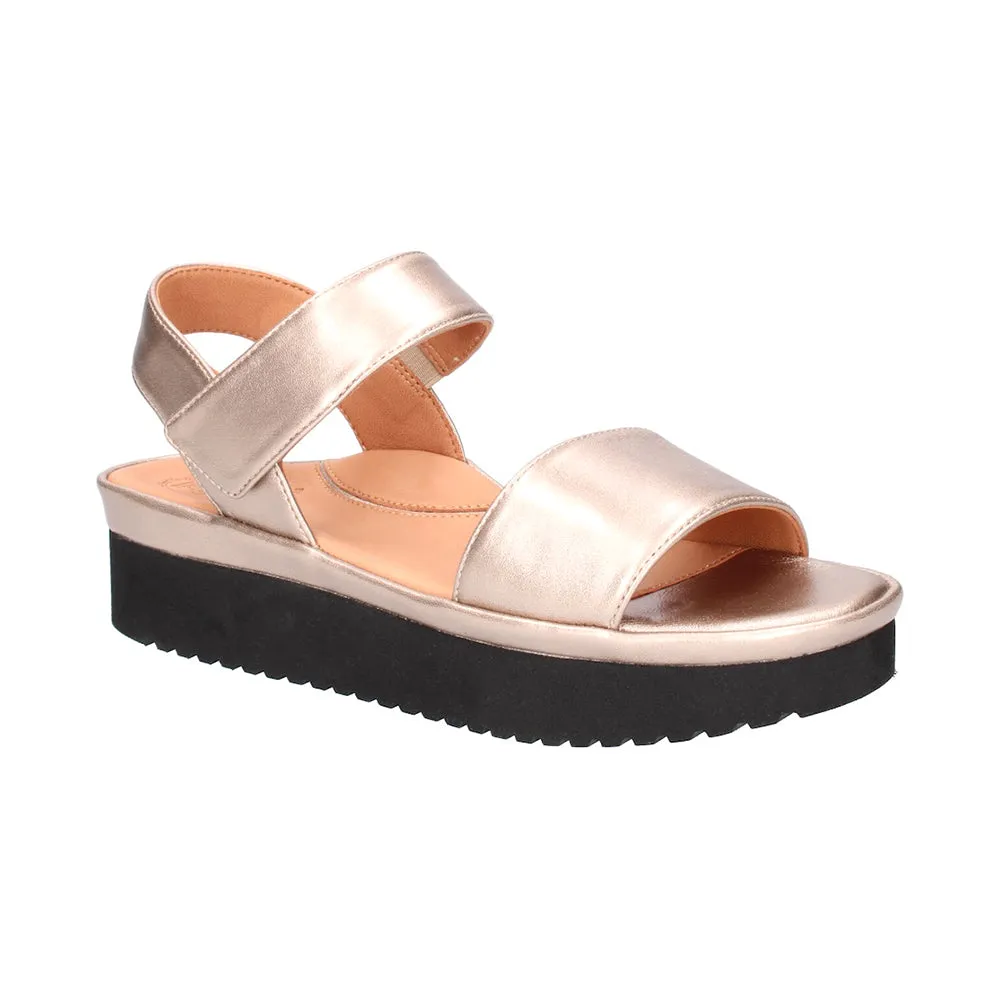 Abrilla Sandal - Champagne Met Nappa Padded Tongue