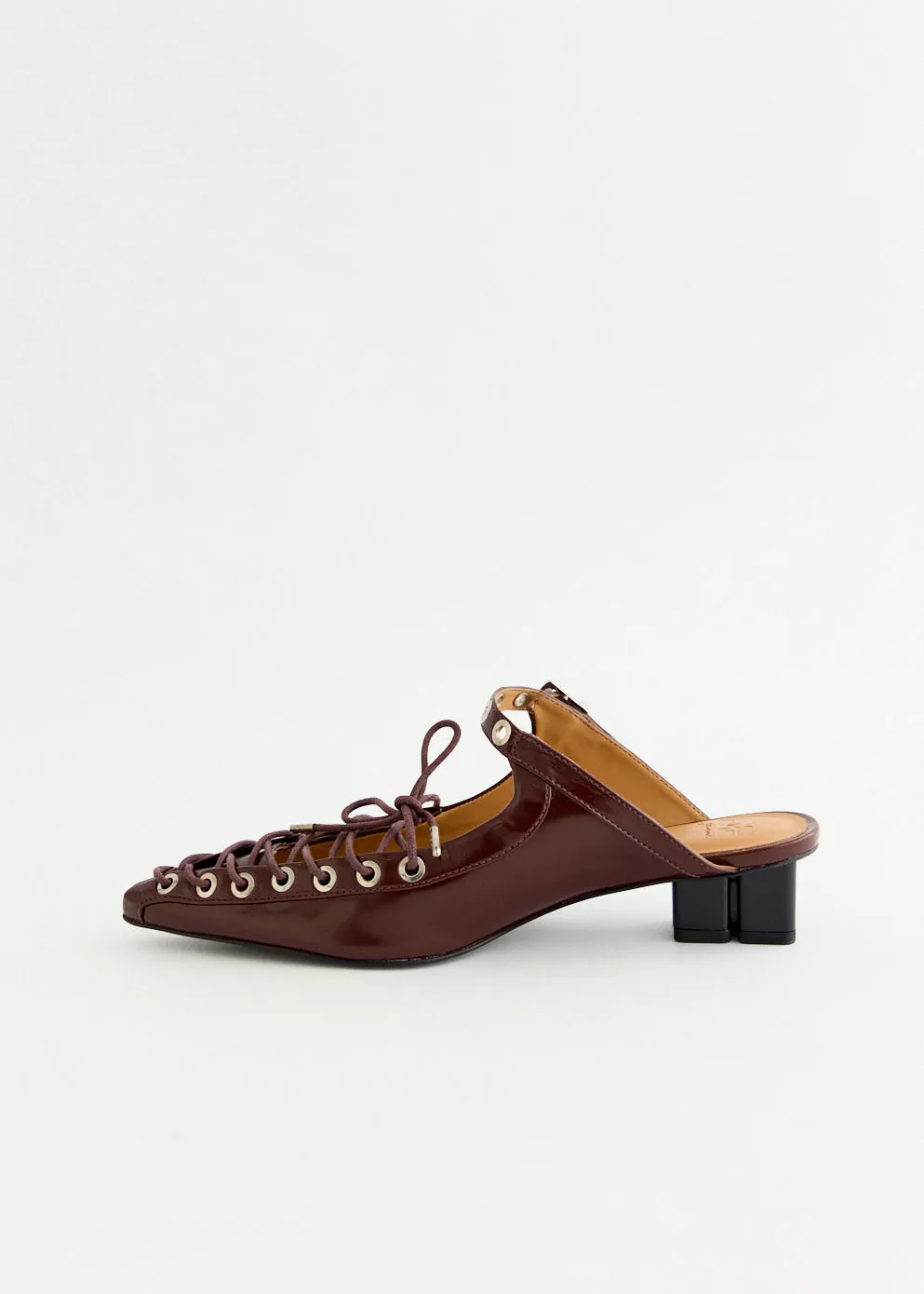 Easy matching Everyday Fit Oleatex Eyelets Lace Up Mules