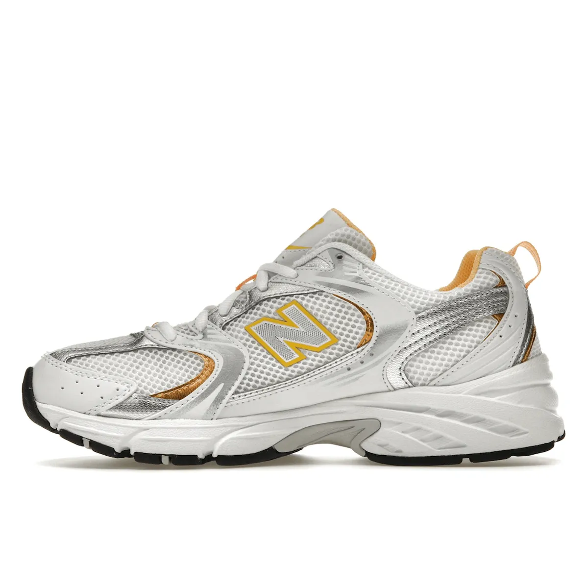 Easy Maintenance New Balance 530 White Vibrant Apricot Silver Metallic