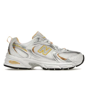 Padded Step New Balance 530 White Vibrant Apricot Silver Metallic