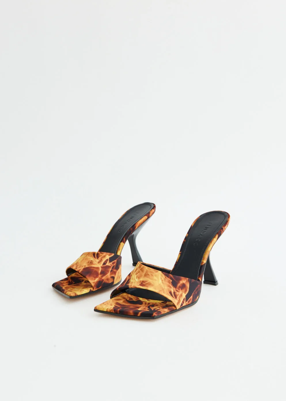 Adele Printed Flames Mules comfort feature