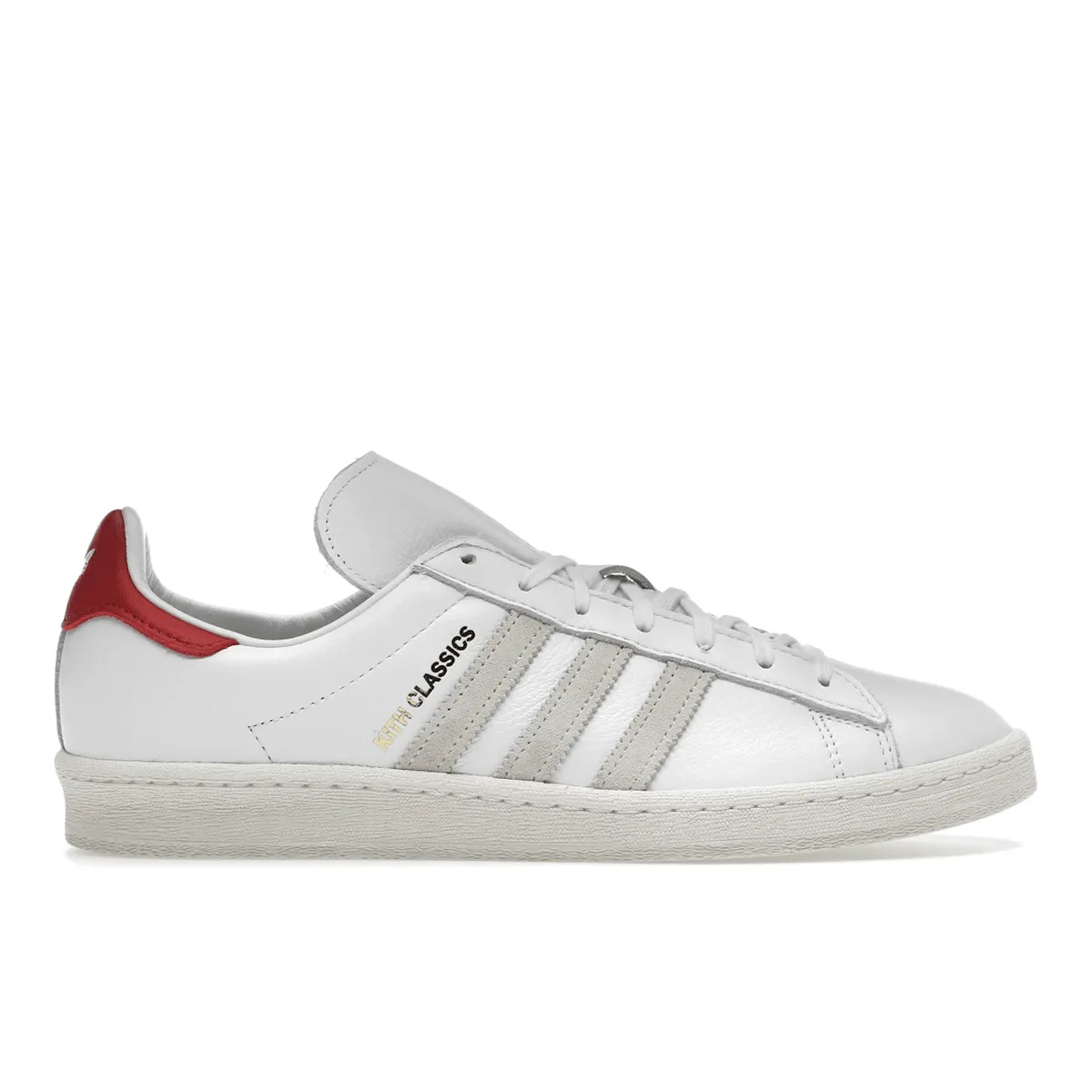 Adidas Campus 80s Kith Classics White Red Decorative stitching Freedom Steps
