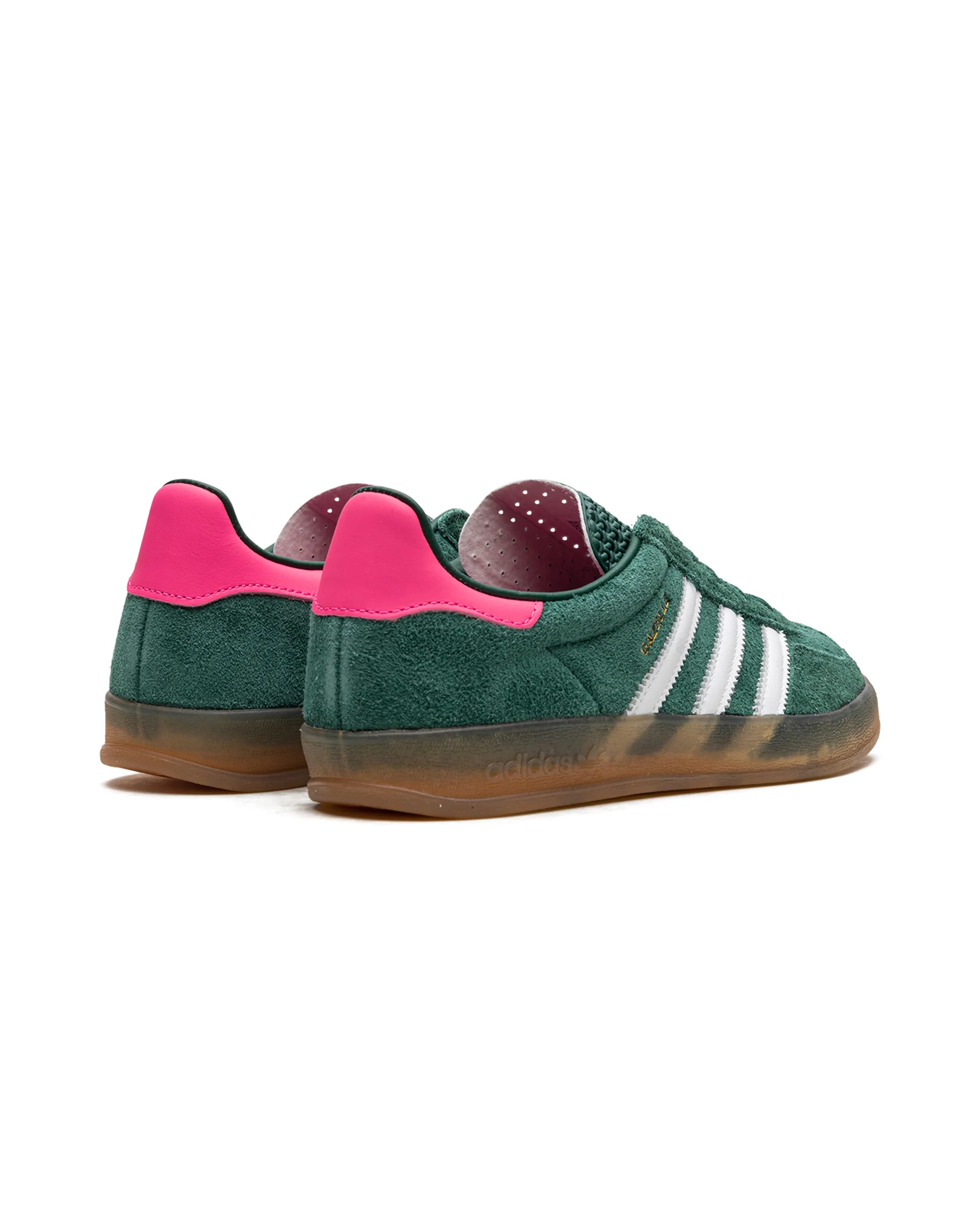 with air cushioning Fitness Enthusiast adidas Gazelle Indoor Collegiate Green Lucid Pink (Women's)