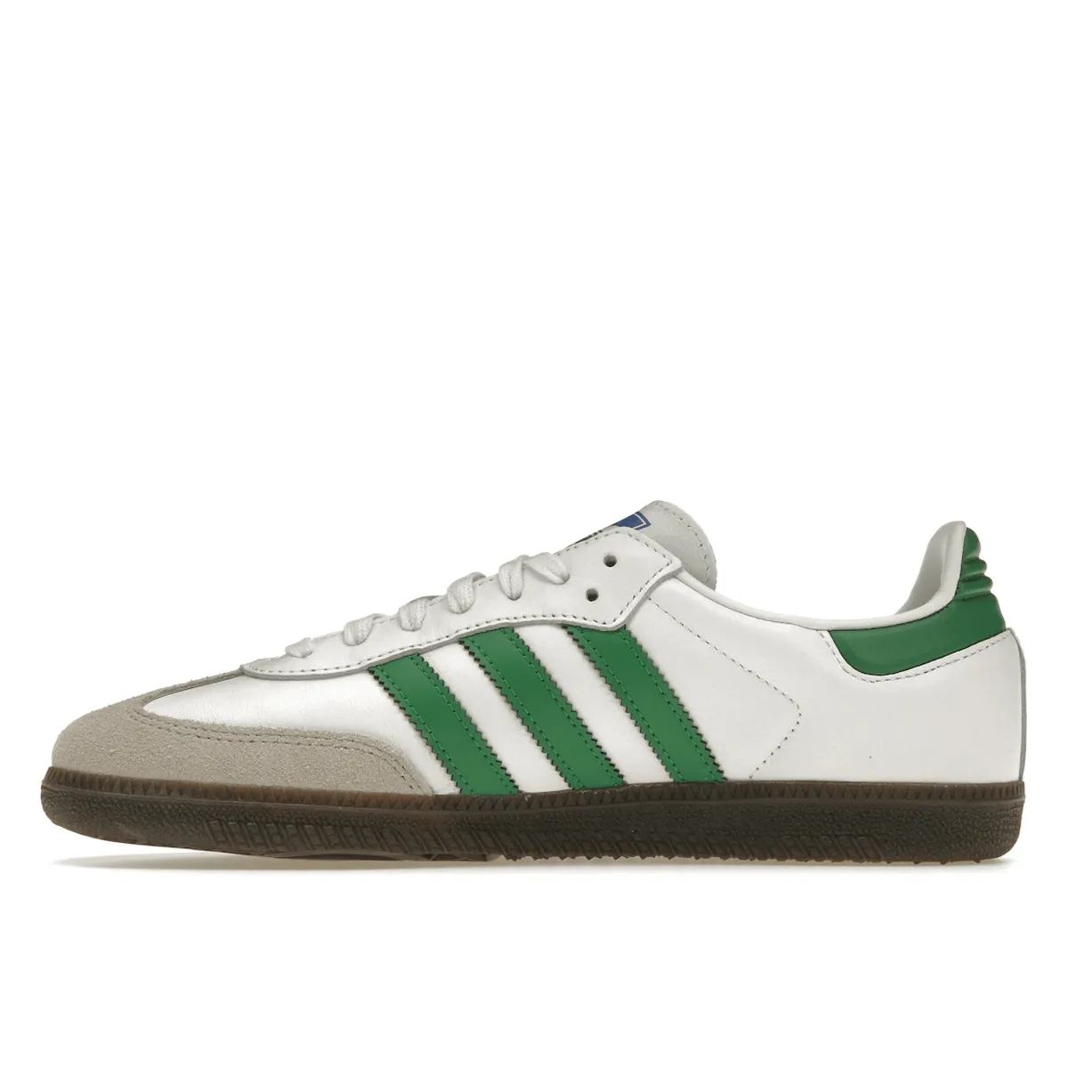 Adidas Samba OG Footwear White Green Rugged Wear Stretchable Fabric