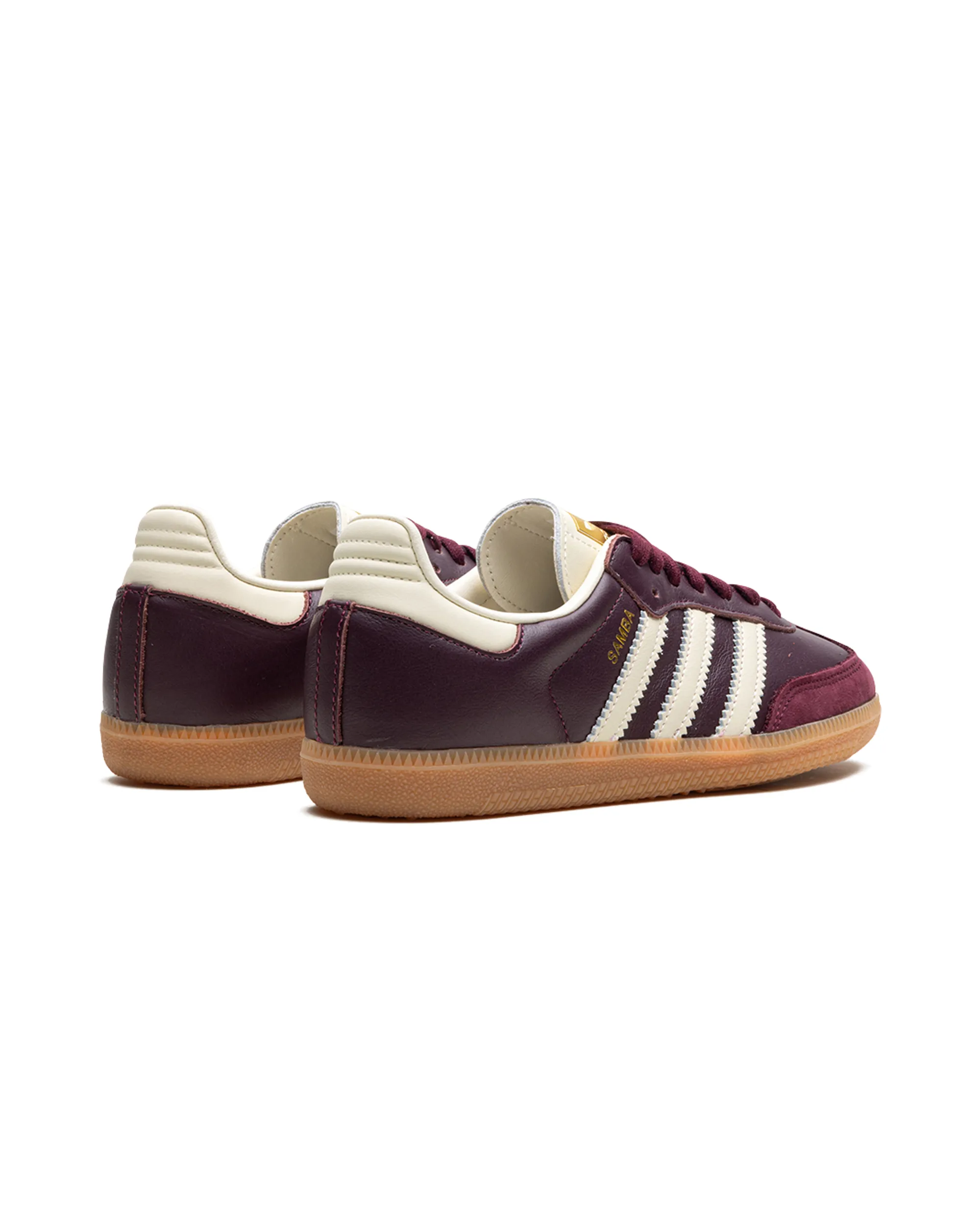 Durable materials adidas Samba OG Maroon Gold Metallic (Women's)