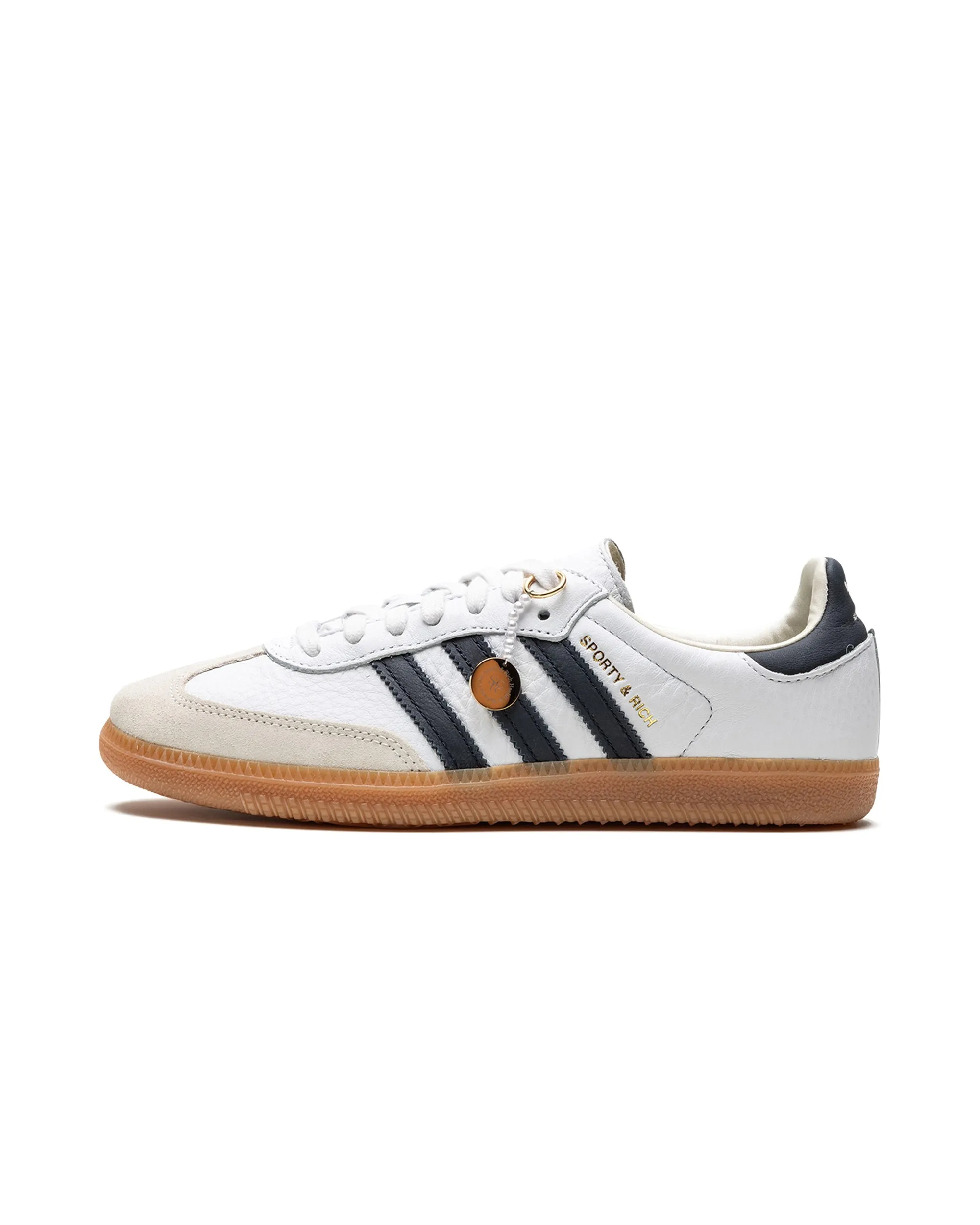 adidas Samba OG Sporty & Rich White Black Versatile Look Velcro Closure