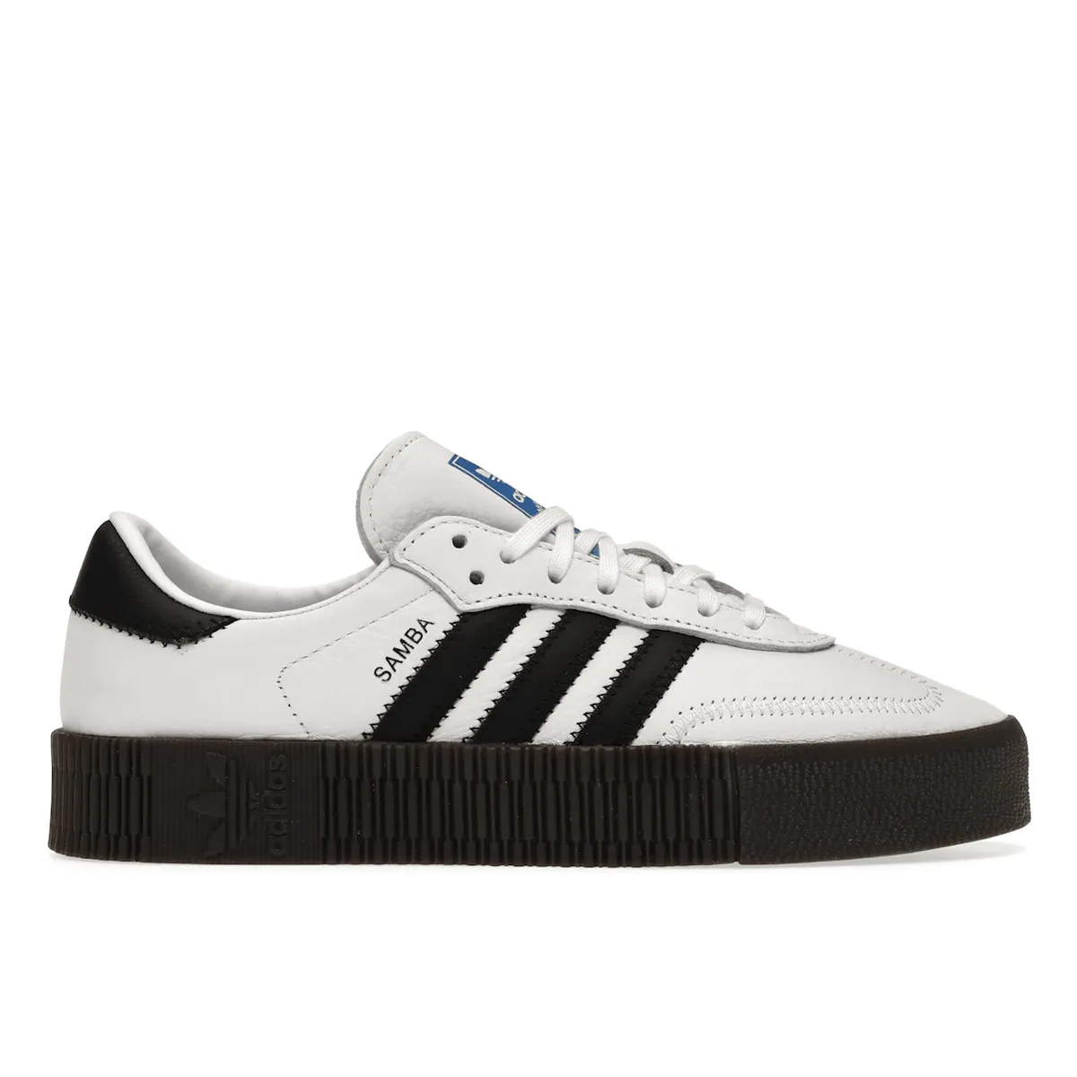 Slip   On Adidas Sambarose White Black Gum