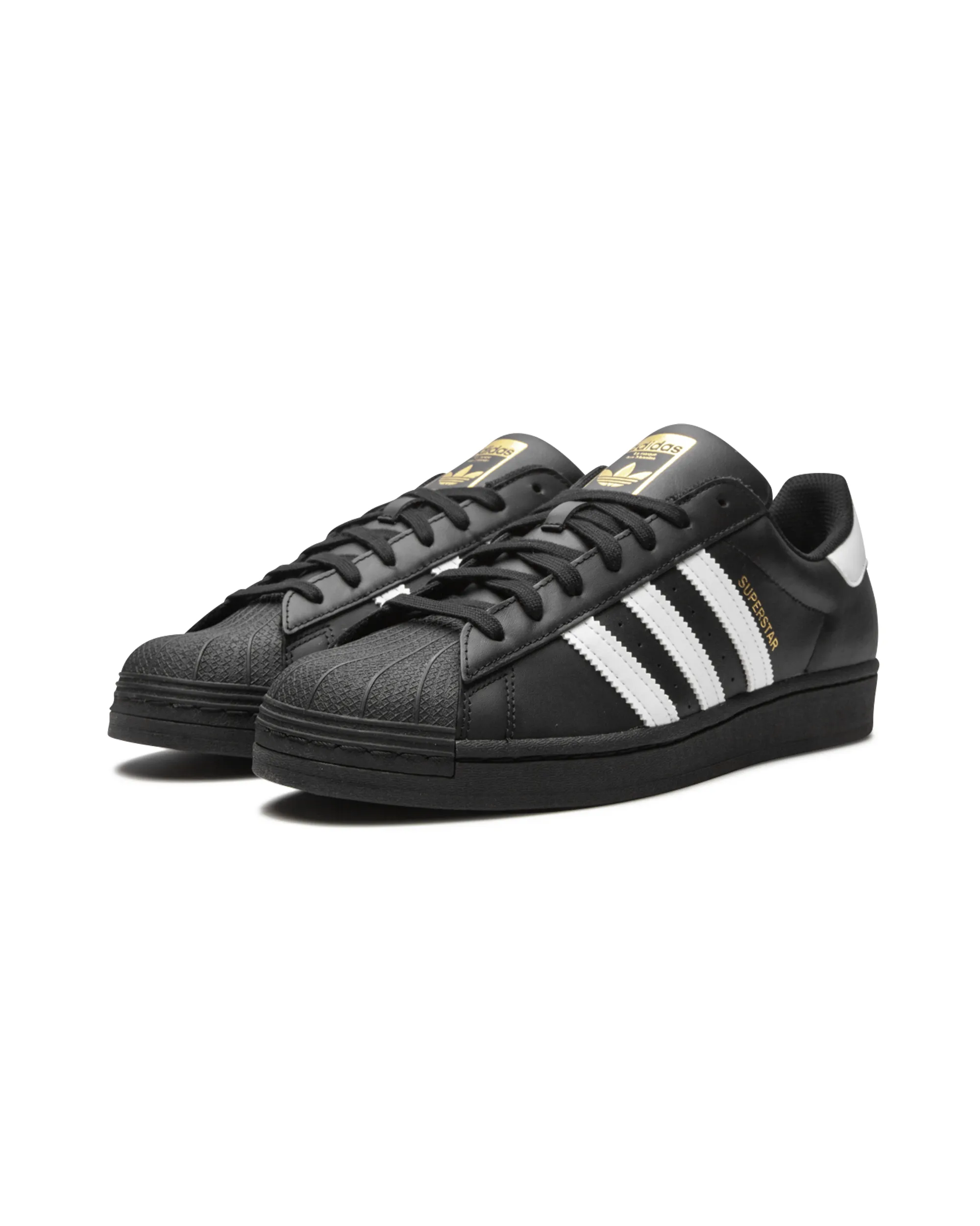 adidas Superstar Core Black Cloud White Gold Mid Top Design