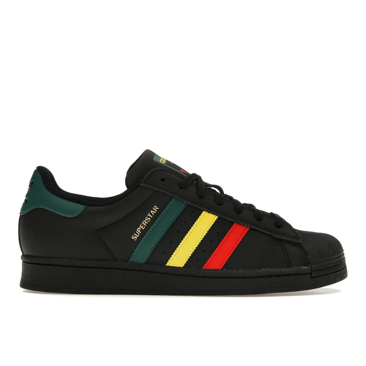 Easy Skate Ride Adidas Superstar Rasta Black