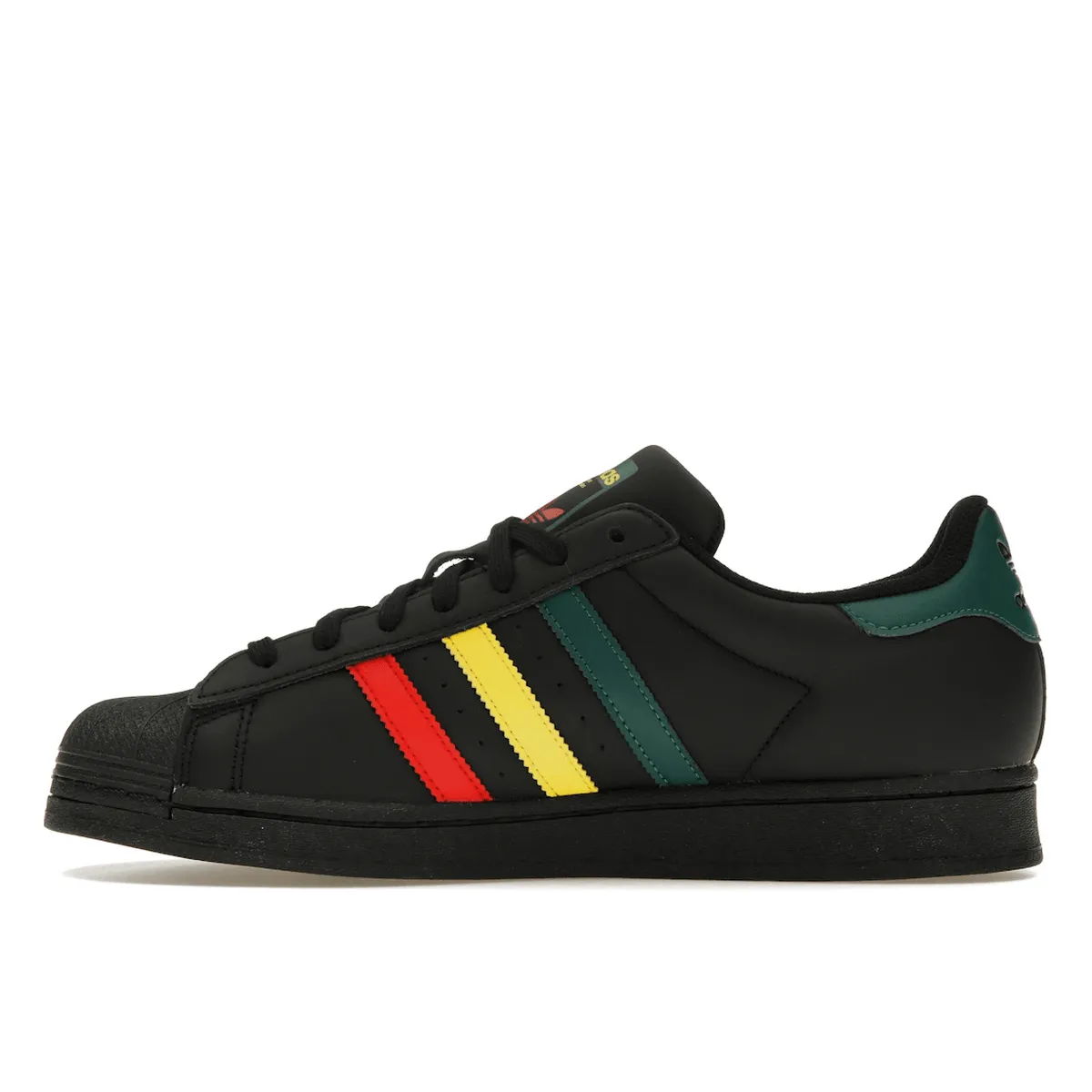 Adidas Superstar Rasta Black Premium Build Side Impact