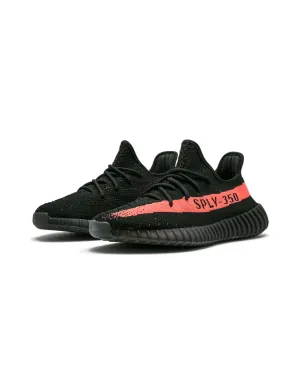 adidas Yeezy Boost 350 V2 Core Black Red hook and loop closure
