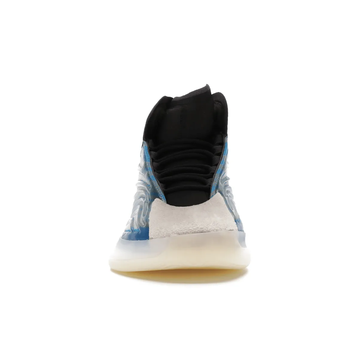 basketball player with laces Adidas Yeezy QNTM BSKTBL Frozen Blue