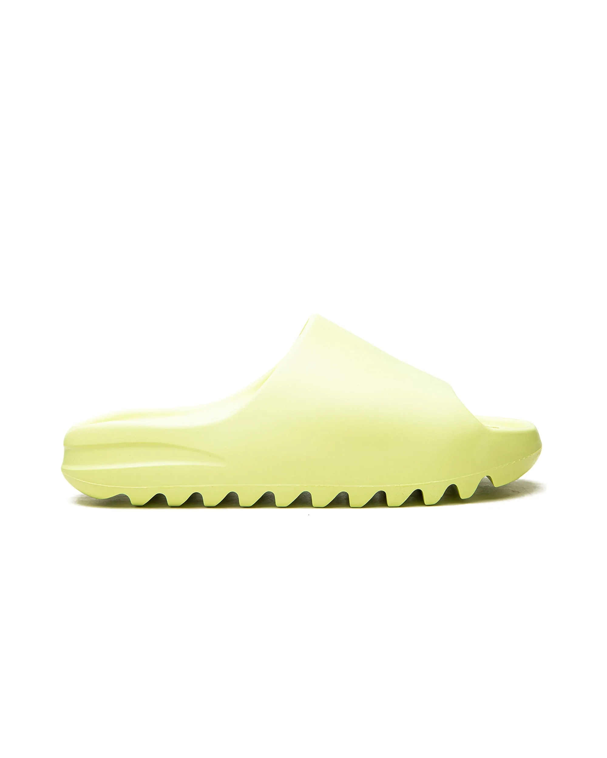adidas Yeezy Slide Glow Green running with a fitness tracker obstacle - course shoes