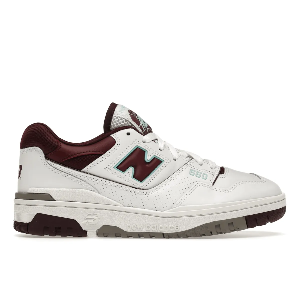 Modern Construction New Balance 550 Burgundy Cyan