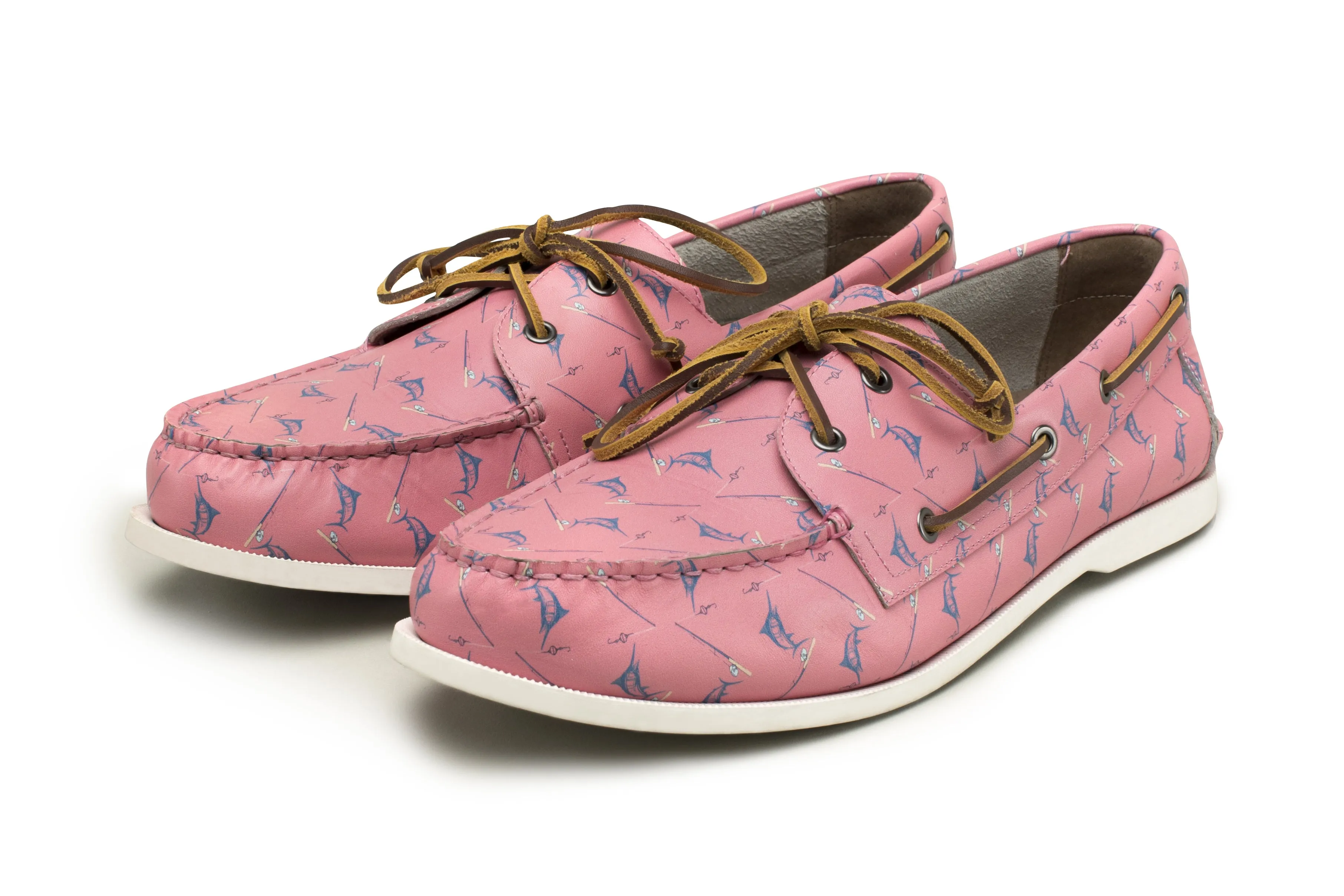 Flat The Pink Marlins Boat Shoe