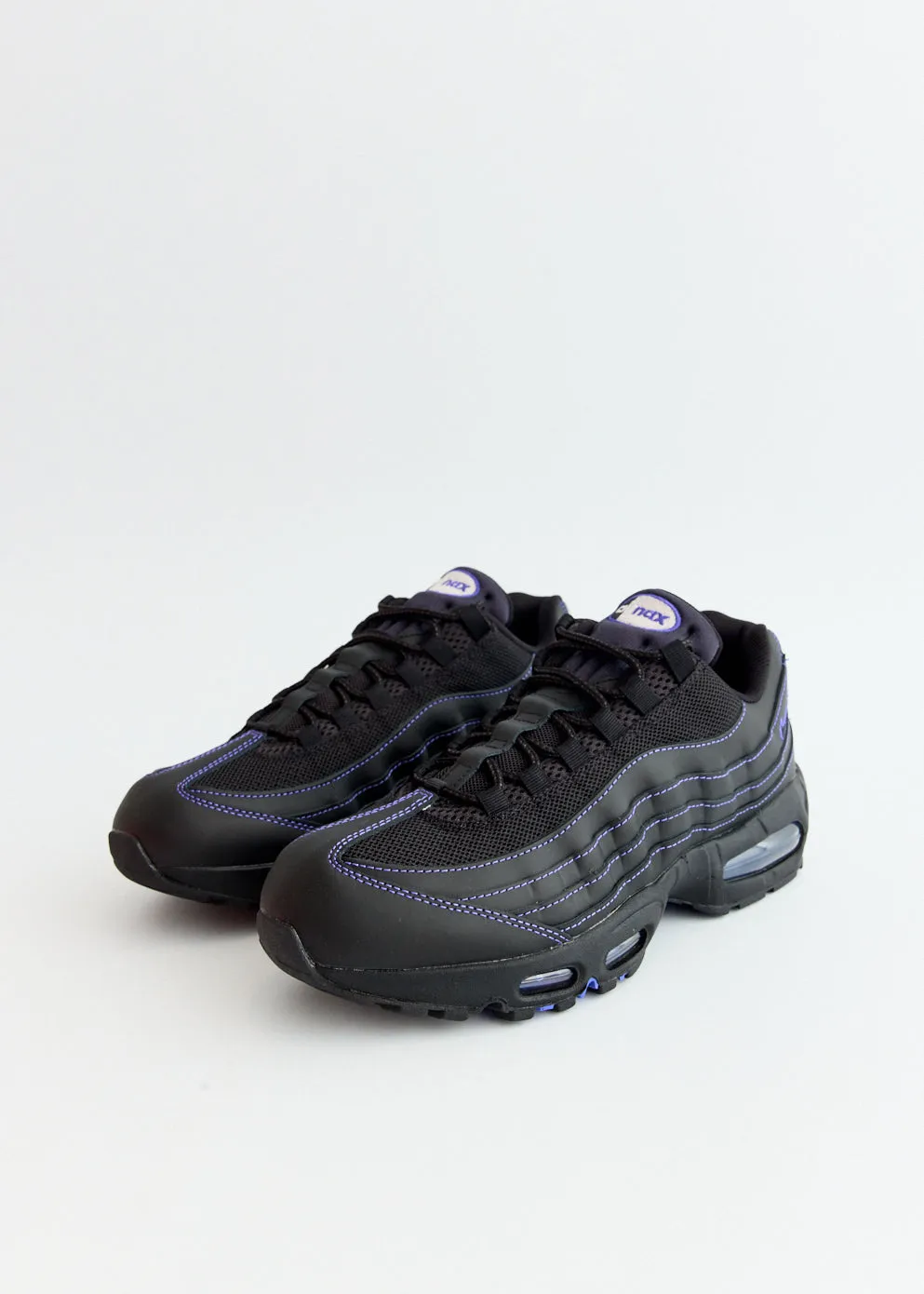 Cushioned Design Narrow Air Max 95 OG 'Black Persian Violet' Sneakers