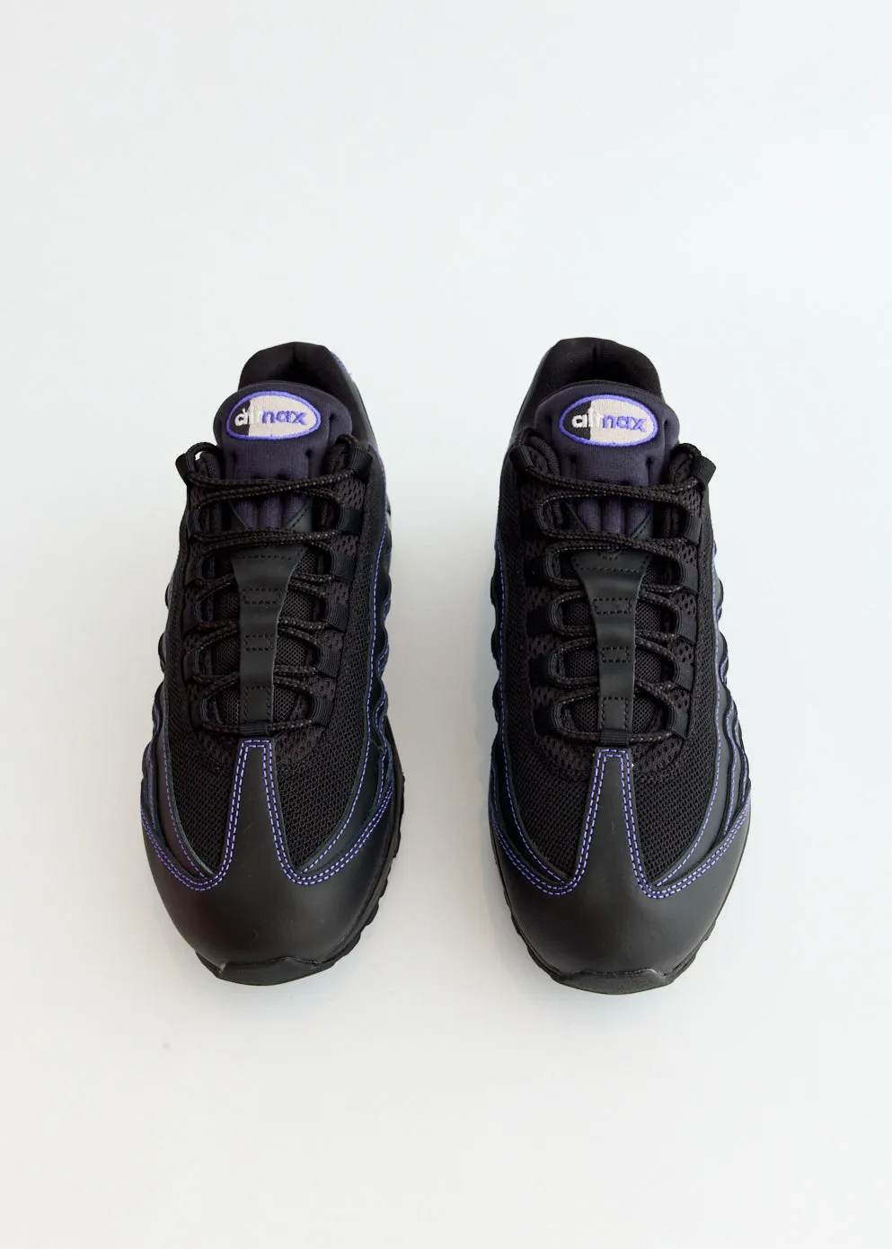 Casual arch zipper Air Max 95 OG 'Black Persian Violet' Sneakers