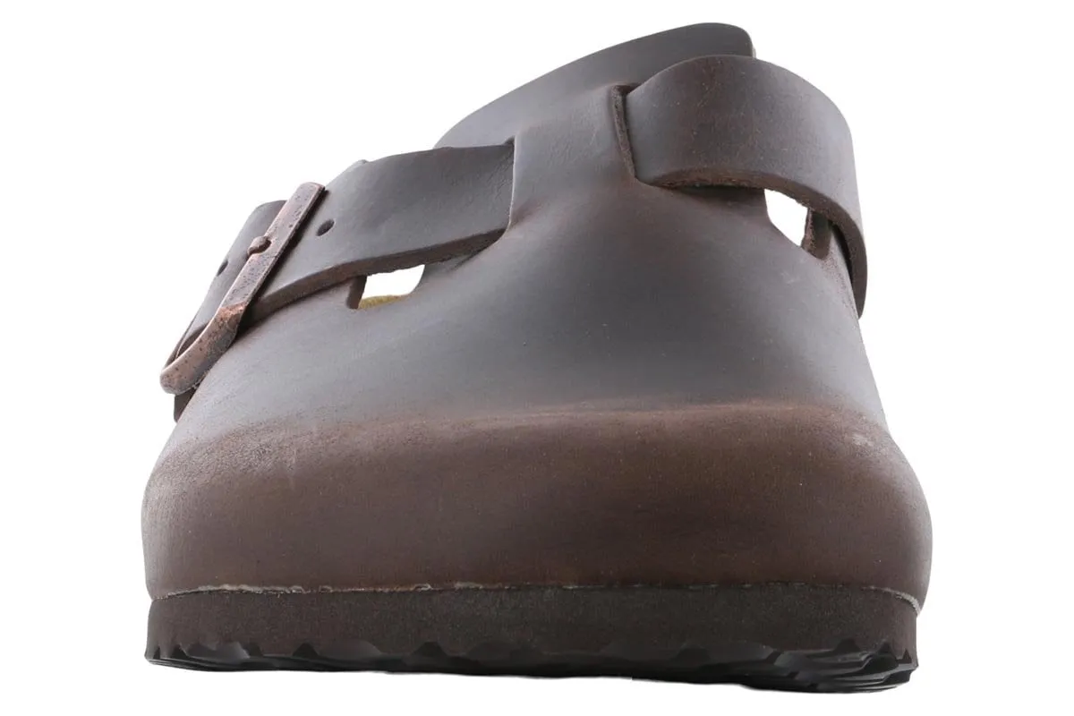 Birkenstock Boston Oiled Leather Habana Peace Step Lead Hike