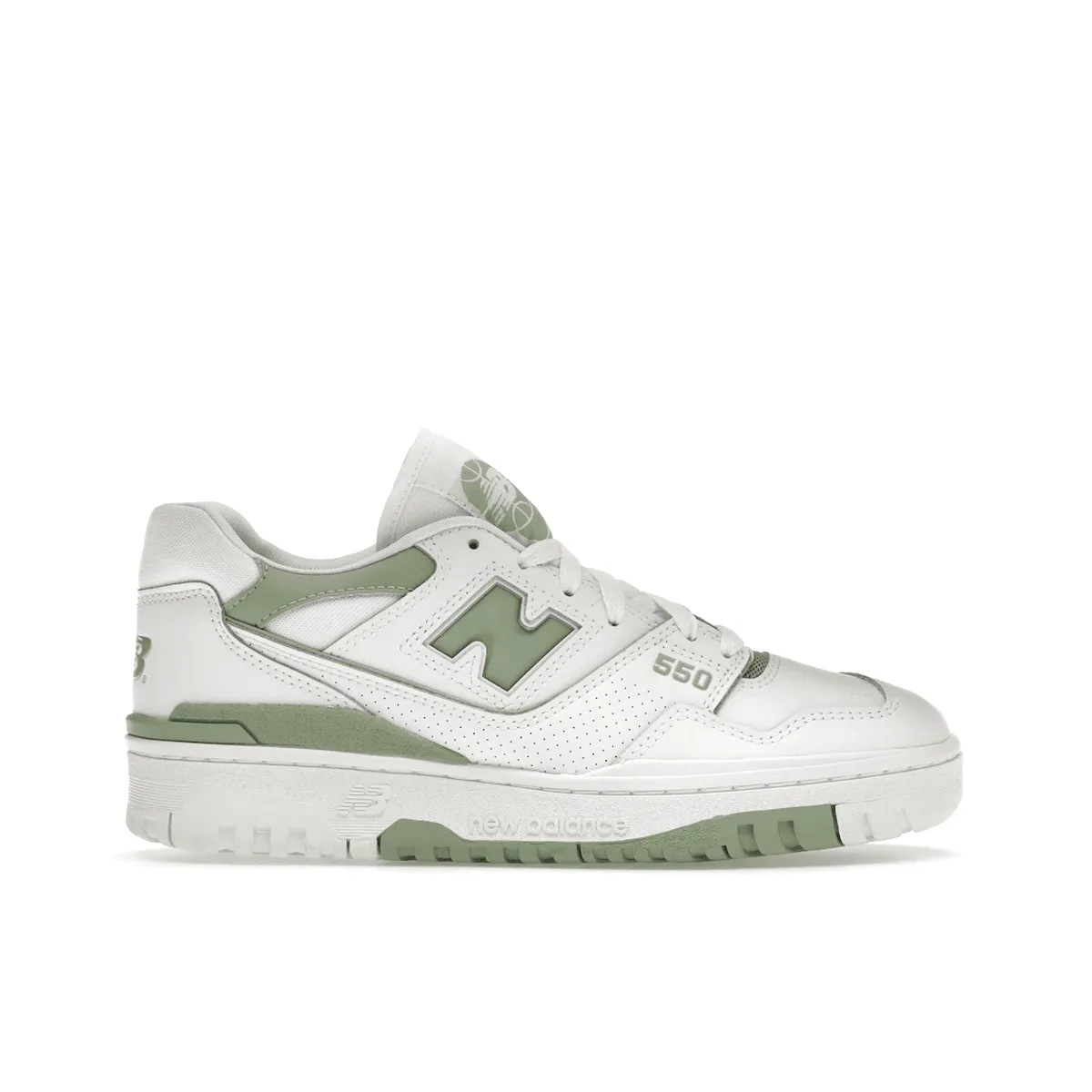 Bonded seams New Balance 550 White Mint Green