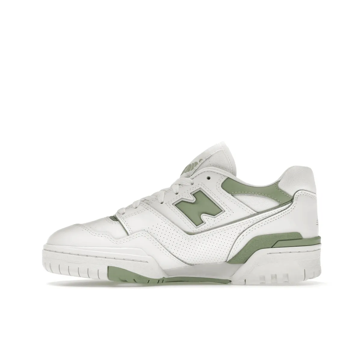New Balance 550 White Mint Green All-purpose stability Foot Shape