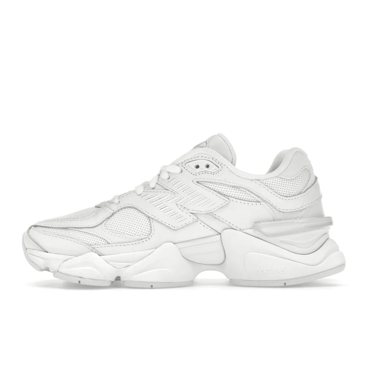 New Balance 9060 Triple White Padded Tongue Stylish Option