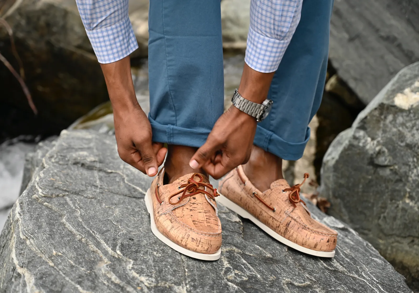 The Wine and Dines Boat Shoe Desert Light Supportive Footbed Design