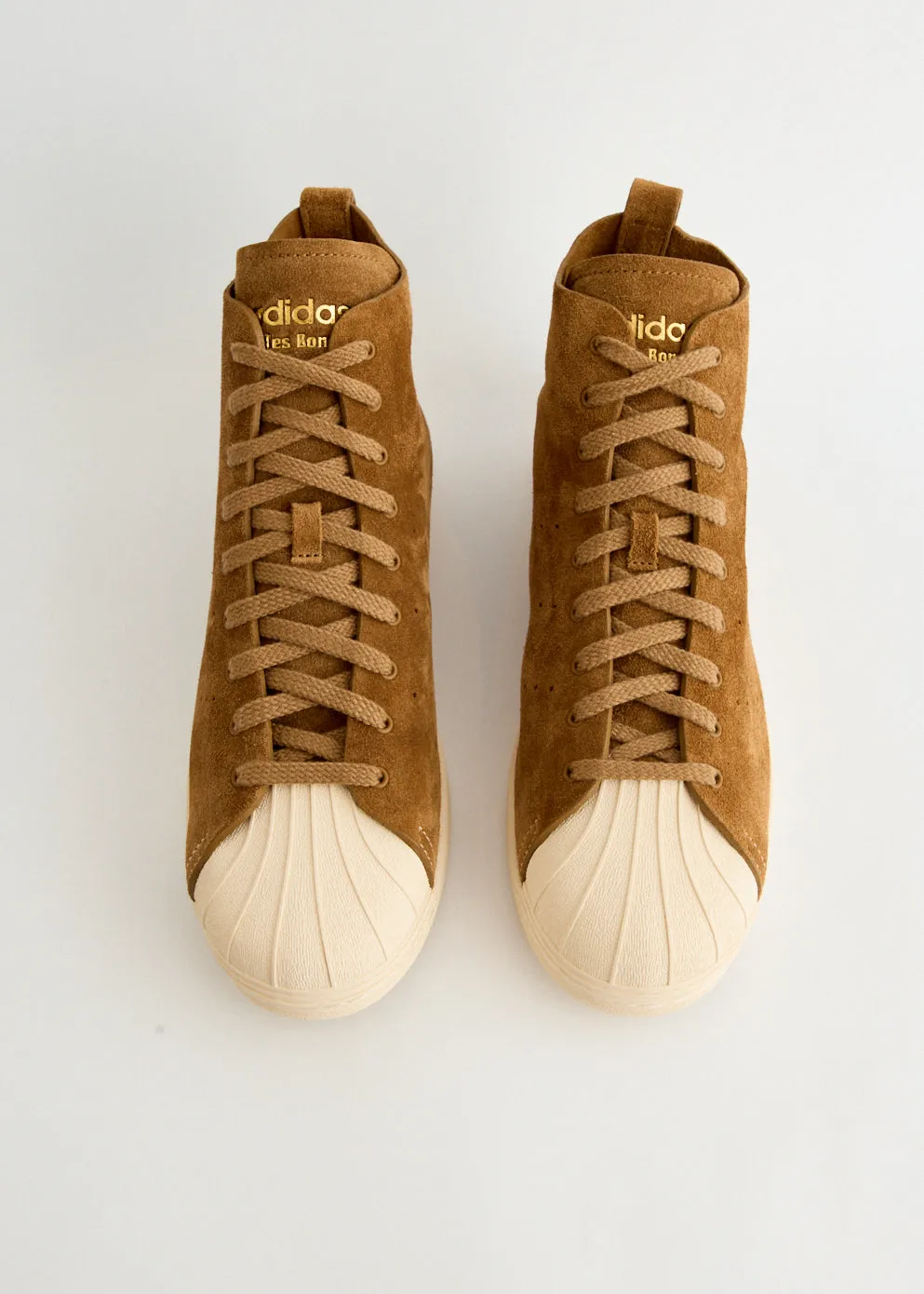 x Wales Bonner Superstar Hi 'Tan Brown' Sneakers Glam traction