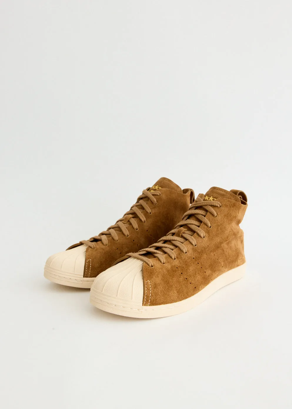x Wales Bonner Superstar Hi 'Tan Brown' Sneakers All-purpose fit Heel