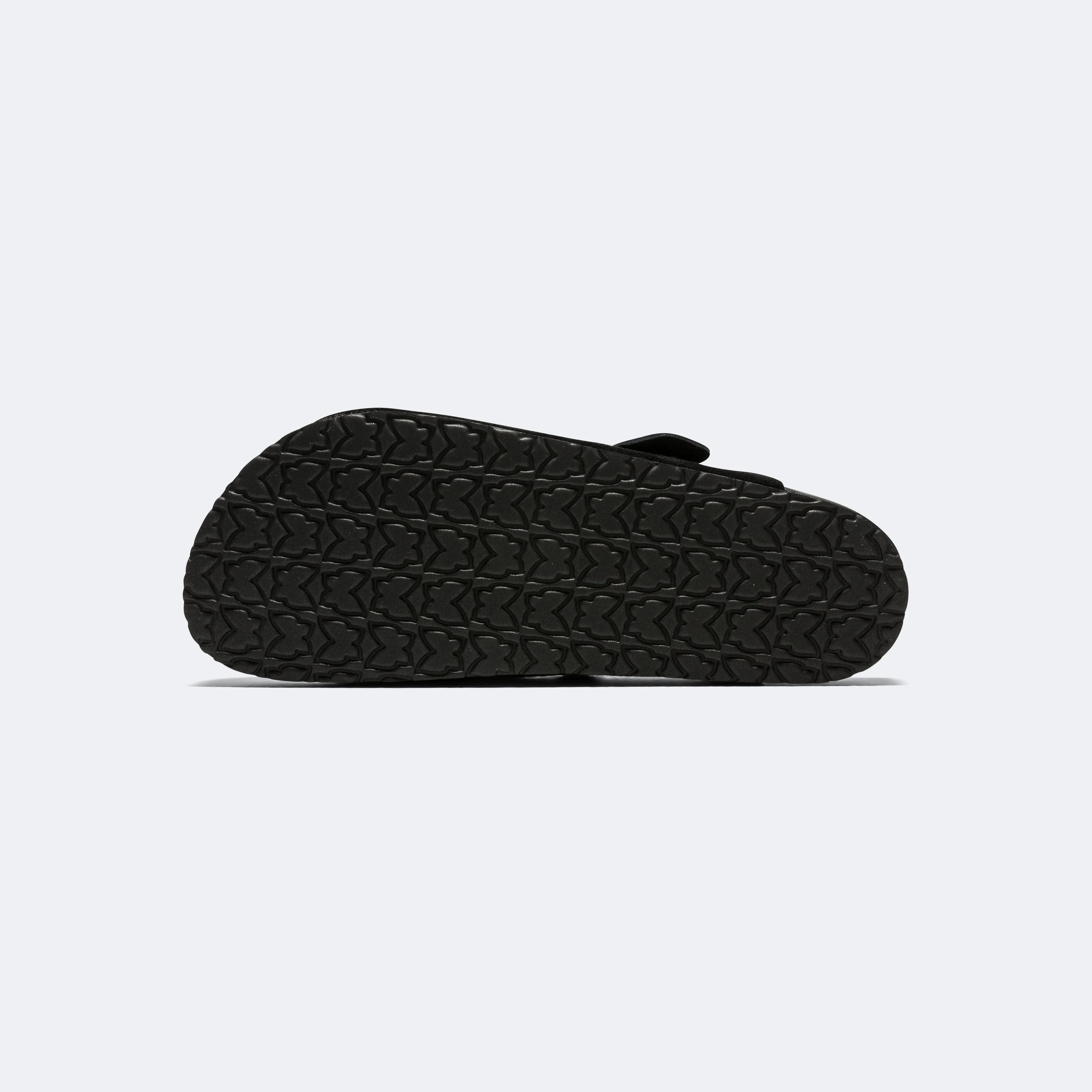 Clog Sandal - Black Suede Leather Flexible Walking Grab And Go