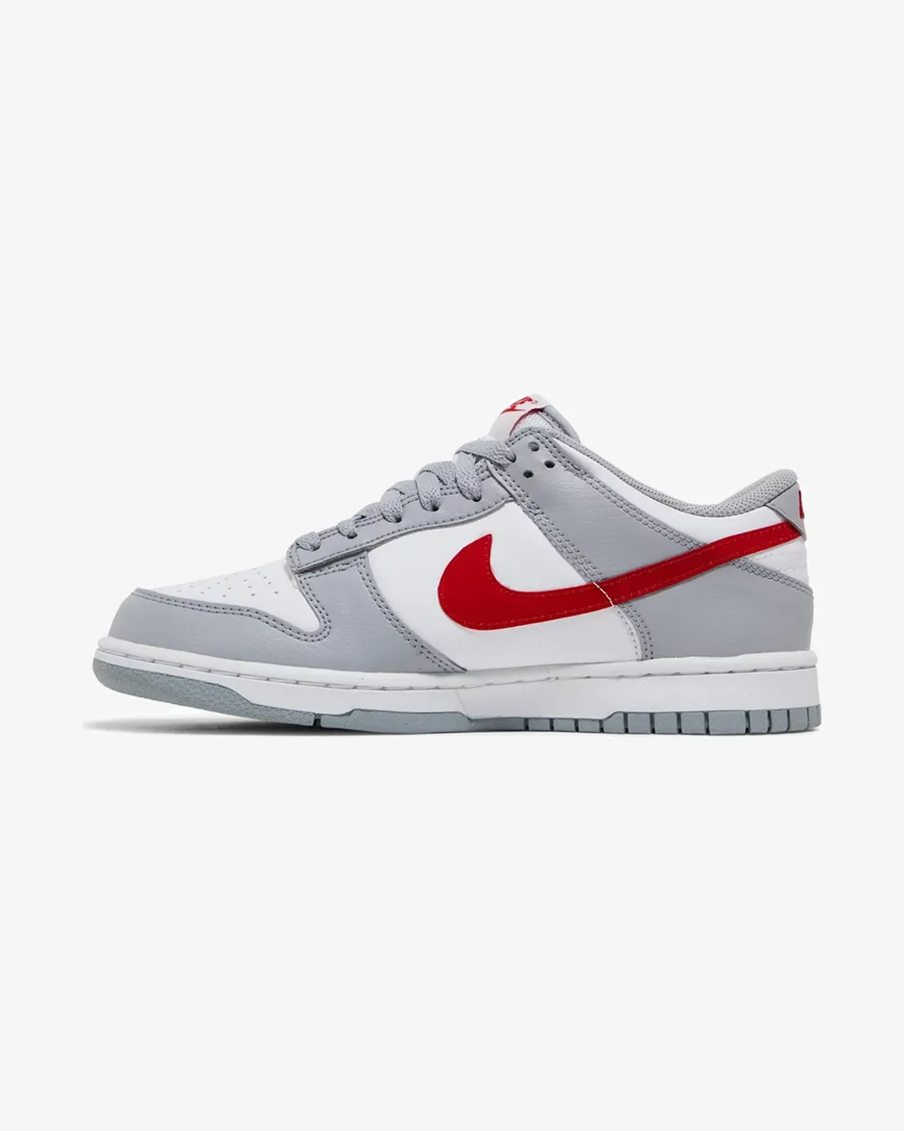 Breathable fabric NIKE DUNK LOW GS WHITE GREY RED