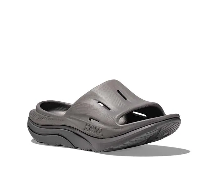 Orthopedic Support Womens Hoka Ora Slide 3 in Grey/Grey
