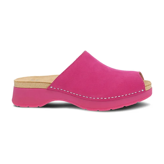 Soft Flexible Chic Travel Flats Womens Dansko Ravyn in Fuchsia