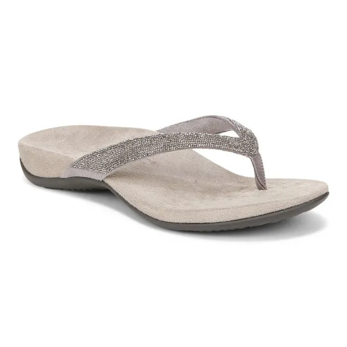 Comfortable And Lightweight Easy Lock Womens Vionic Dillon Shine in Stormy Grey