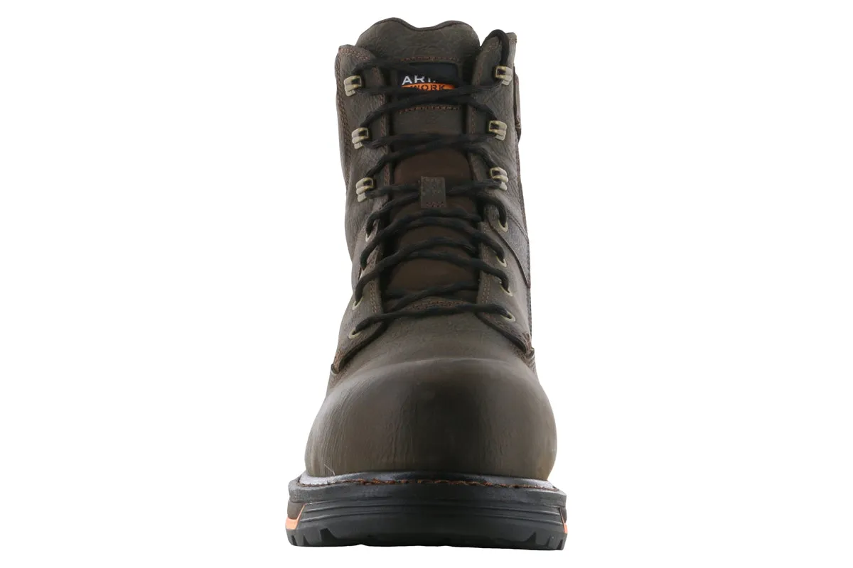 Ariat Big Rig 8" Waterproof Composite Toe Side Zip Boot Slip-Resistant Sole Winter Fashion
