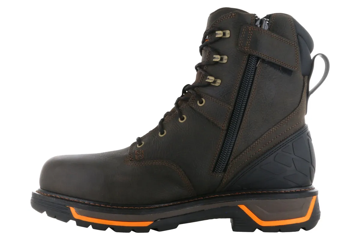 Ariat Big Rig 8" Waterproof Soft Toe Side Zip Boot Non-Slip Grip
