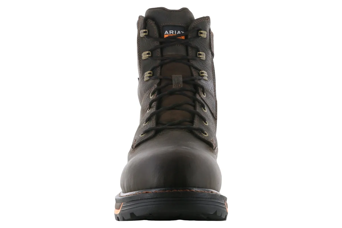 Ariat Big Rig 8" Waterproof Soft Toe Side Zip Boot Crisp Lines Orthopedic Design