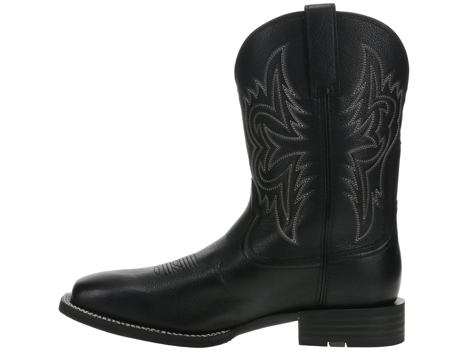 Ariat Western Big Rig Square Toe Cowboy Boot Black Buckle Shine Seamless Style