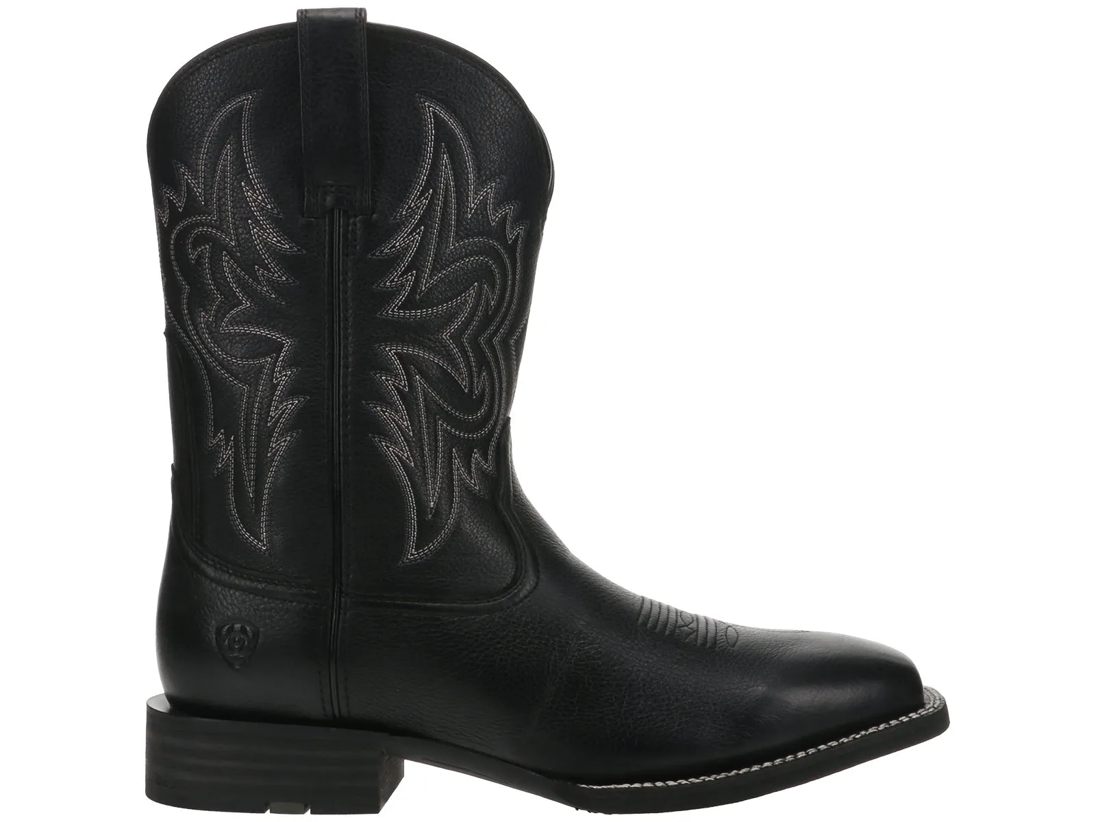 Ariat Western Big Rig Square Toe Cowboy Boot Black Long Haul Water-resistant