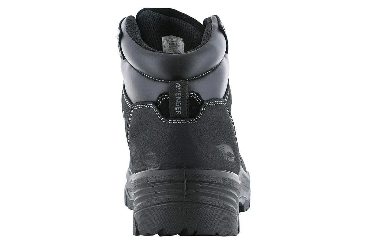 Avenger 7400 Waterproof Composite Toe Boot Black Minimal Look