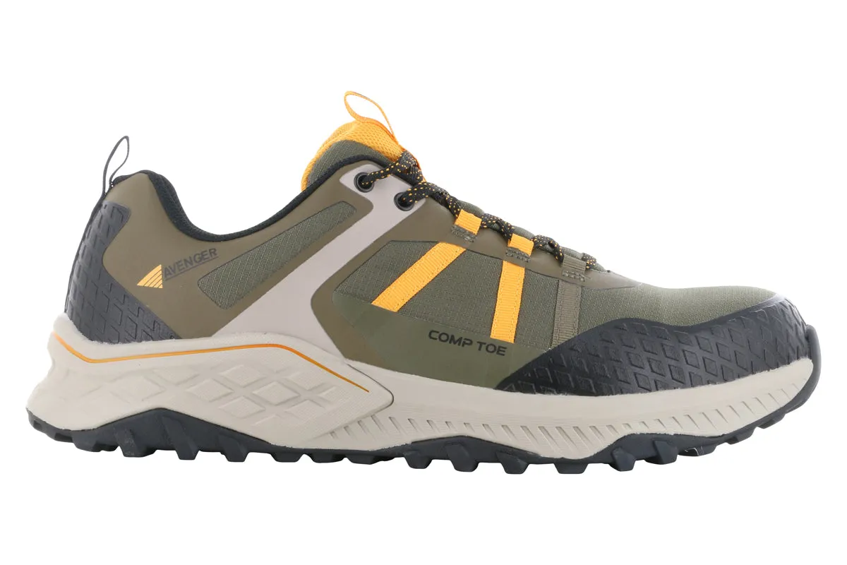 Avenger Aero Trail Safety Toe Shoe Olive Wear Daily
