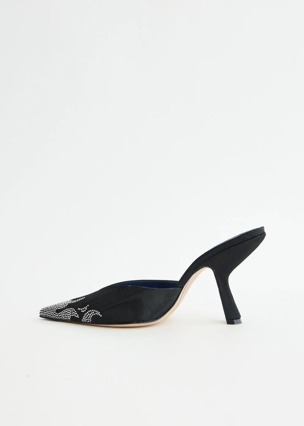 Carmen Grosgrain Moire Mules Resort Ready
