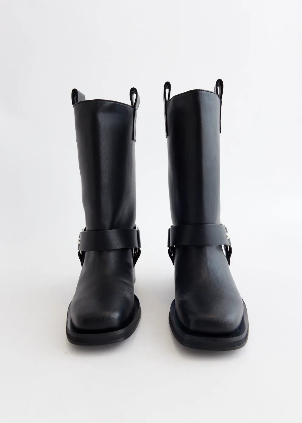 Biker Tubular Mid Shaft Boots Lightweight Sole