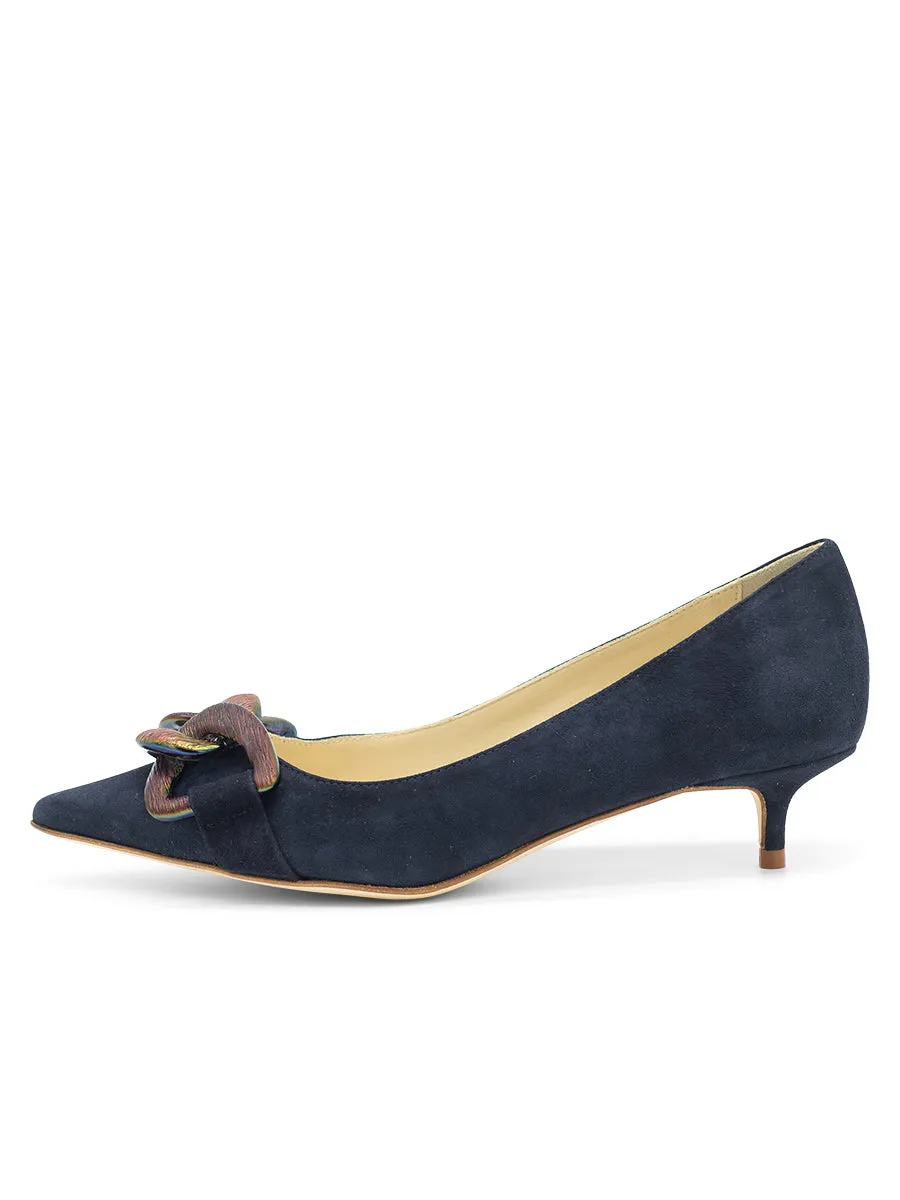 seniors - specific features thick - soled Bimmi Pointed Toe Kitten Heel