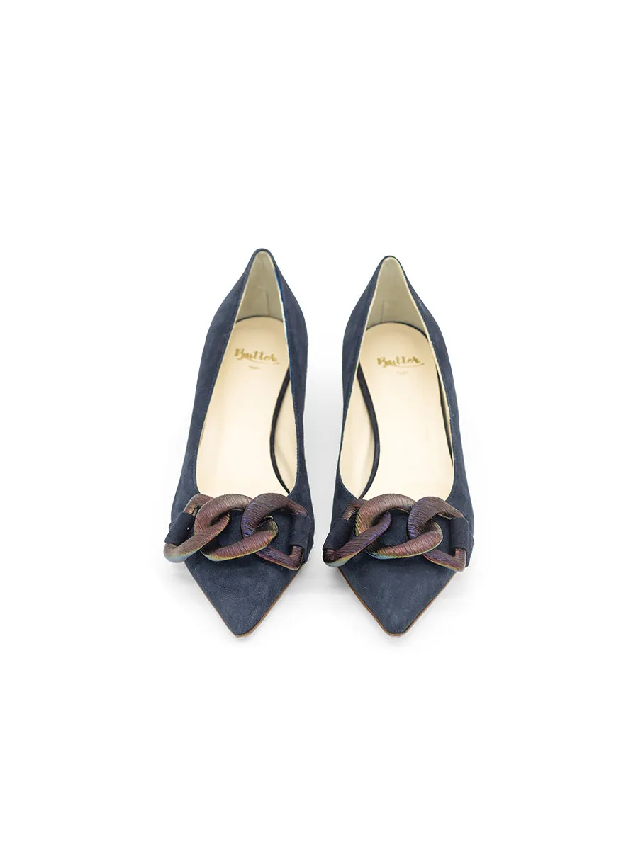 Bimmi Pointed Toe Kitten Heel All-around durability
