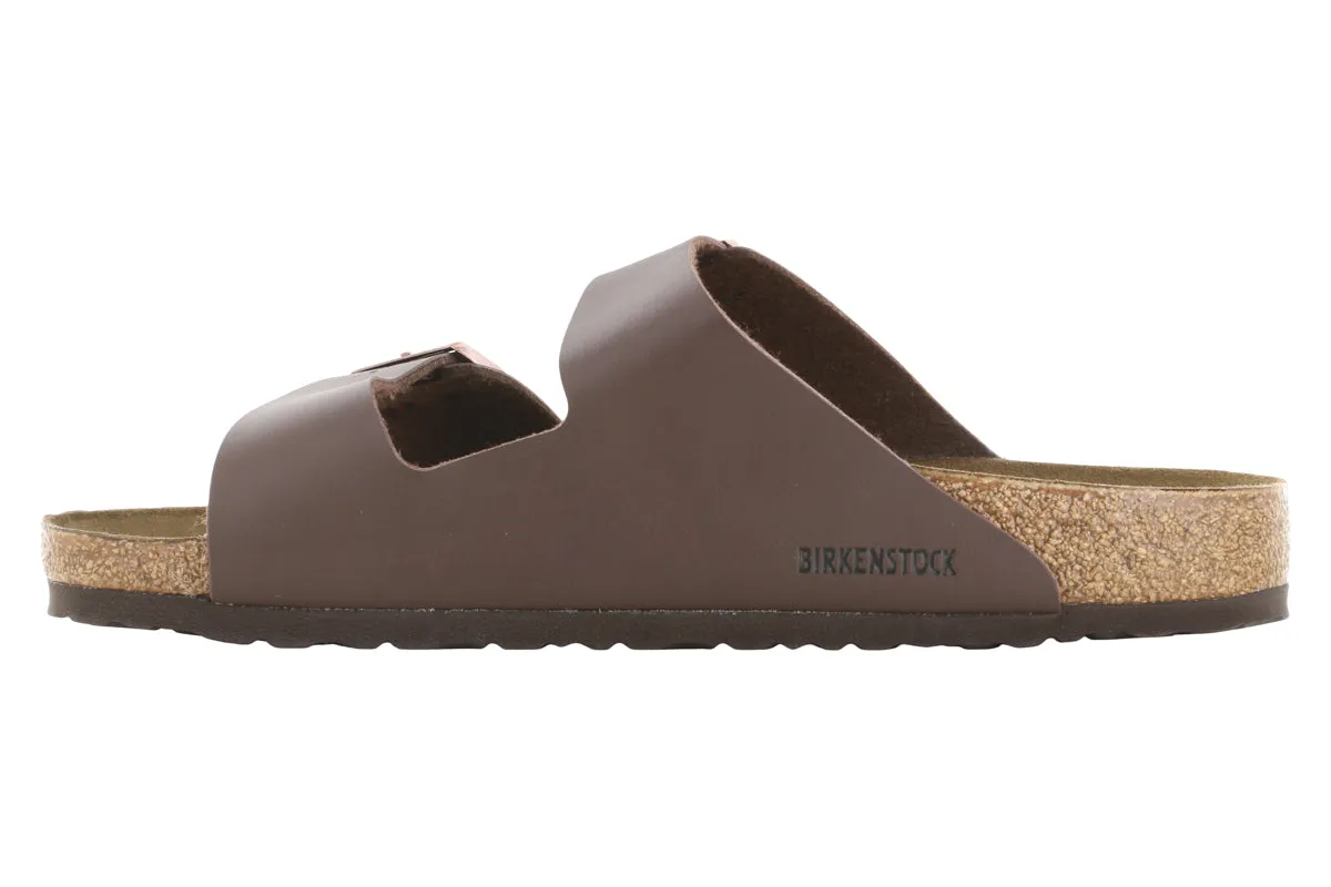 Chic Travel Flats Birkenstock Arizona Birko-Flor Dark Brown