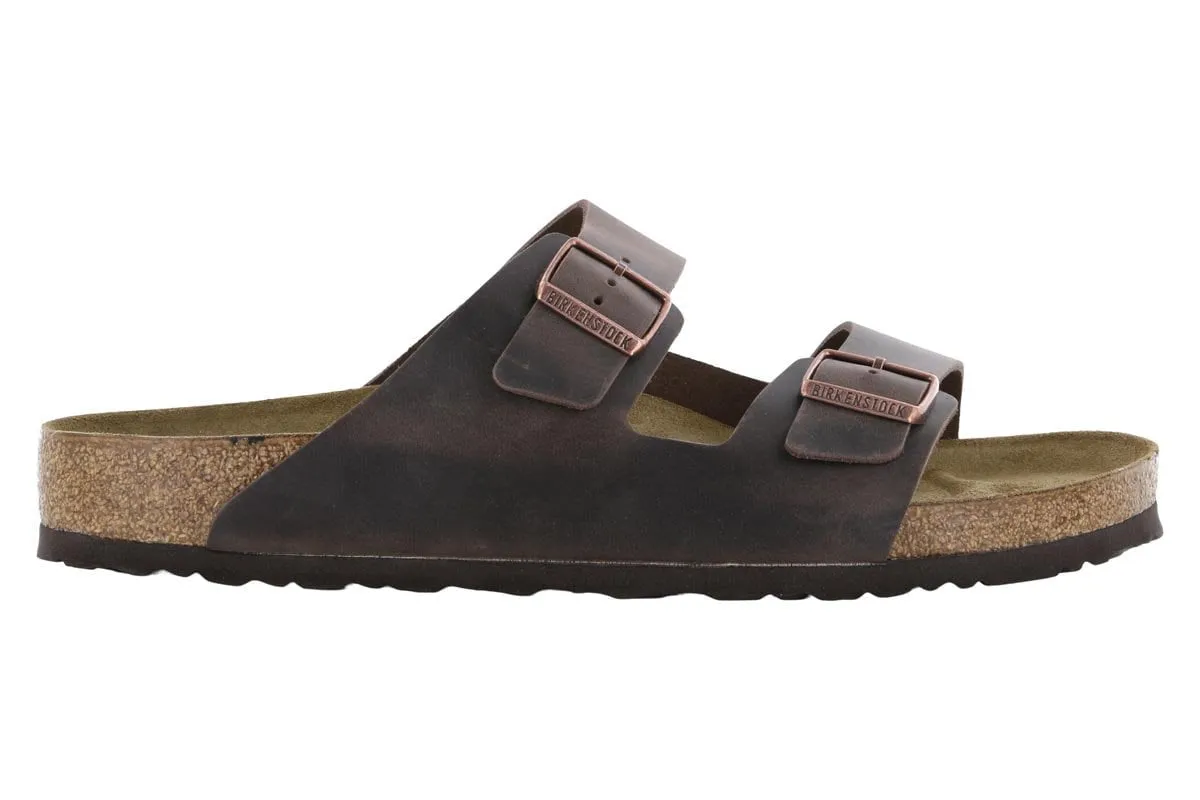 Foam Base Shock Resistant Birkenstock Arizona Oiled Leather Habana