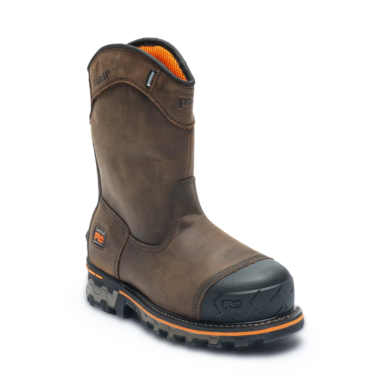Boondock Pull-On Men's 8" Composite Toe Work Boots A4499 Comfort Backing