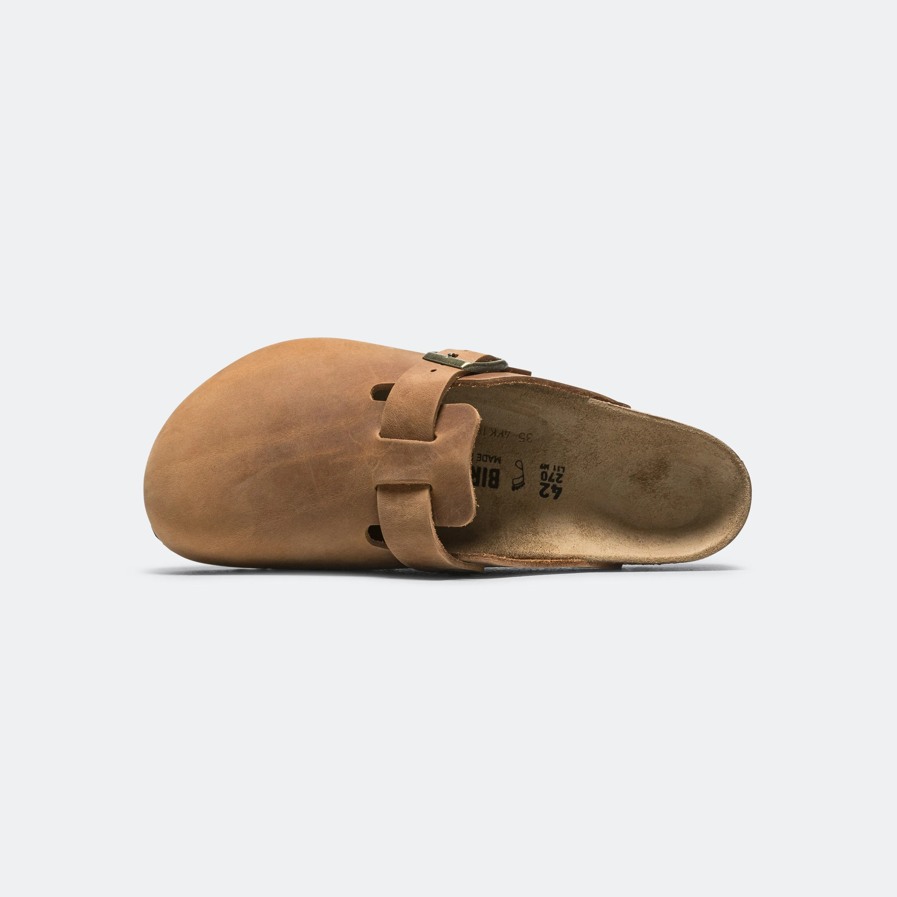 Boston - Cognac Oiled Leather Comfy Vacation Sandals